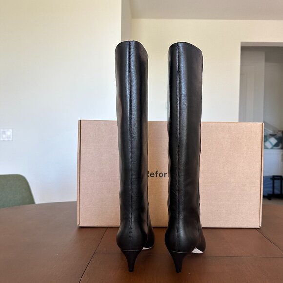 REFORMATION Remy Knee Boots, color black, size US 7 - Picture 4 of 6